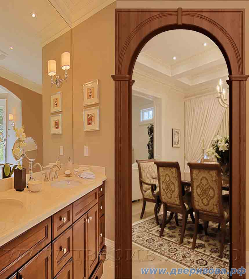 Арка ПВХ Палермо (глубина 190 мм), Итальянский орех